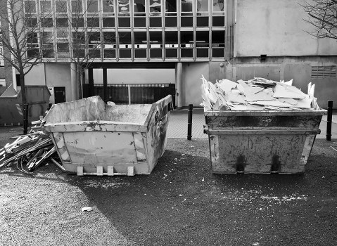 Commercial waste removal truck in Muswell Hill