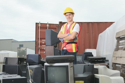 Recycling center in Muswell Hill handling furniture