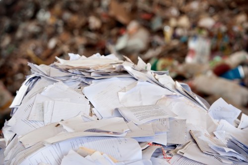 Different types of waste sorted for recycling in Muswell Hill