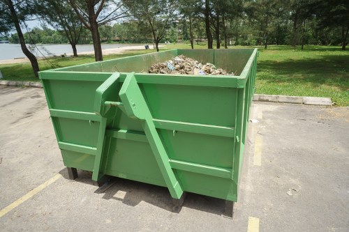 Garden debris being removed by professionals