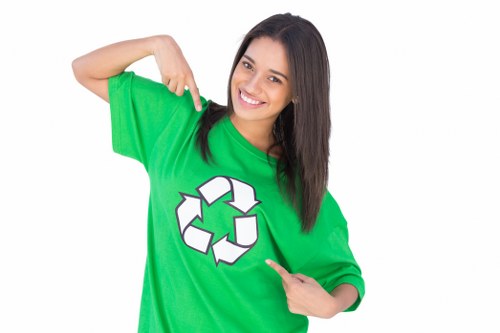 Office environment with proper waste segregation